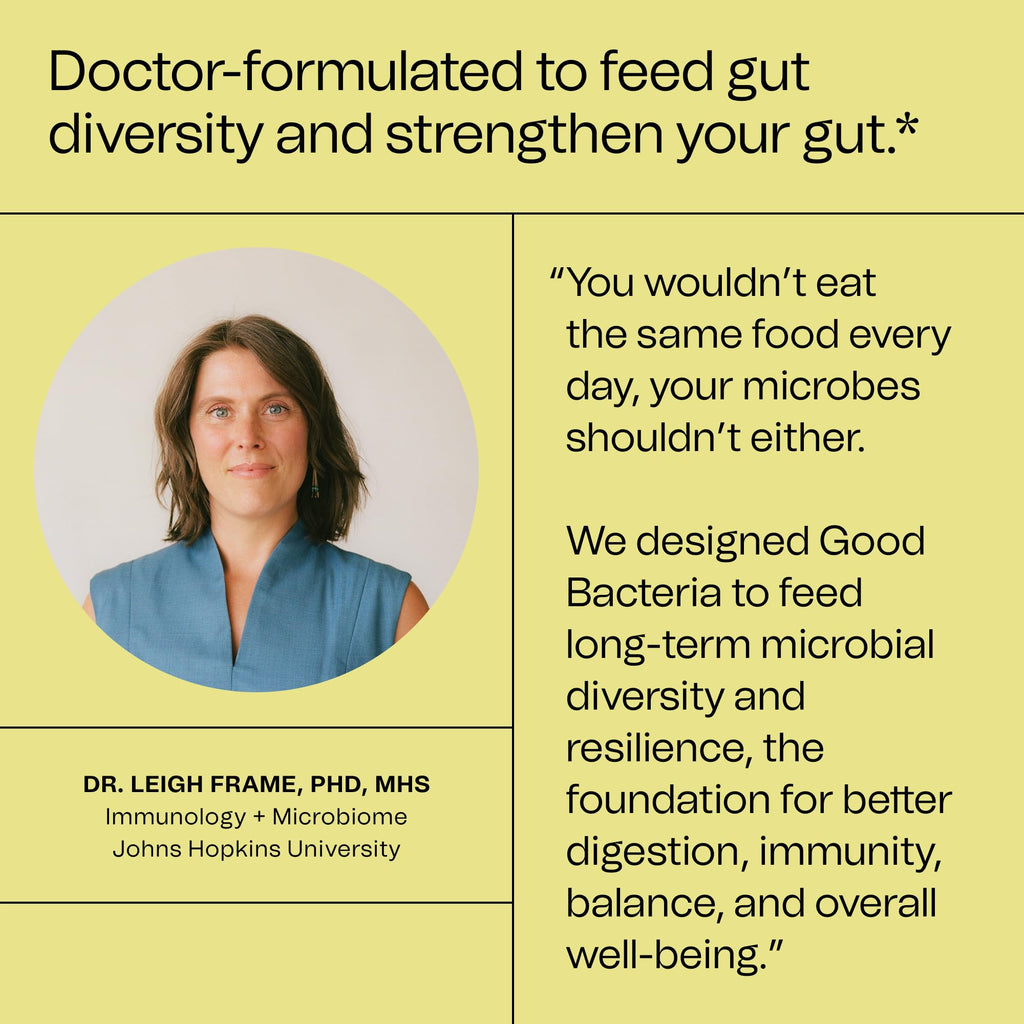 Good Bacteria Rotating Synbiotic - 1 Month Supply - Weekly Rotating Prebiotics, Probiotics & Postbiotics System, Vegan, No Fillers, No Refrigeration -