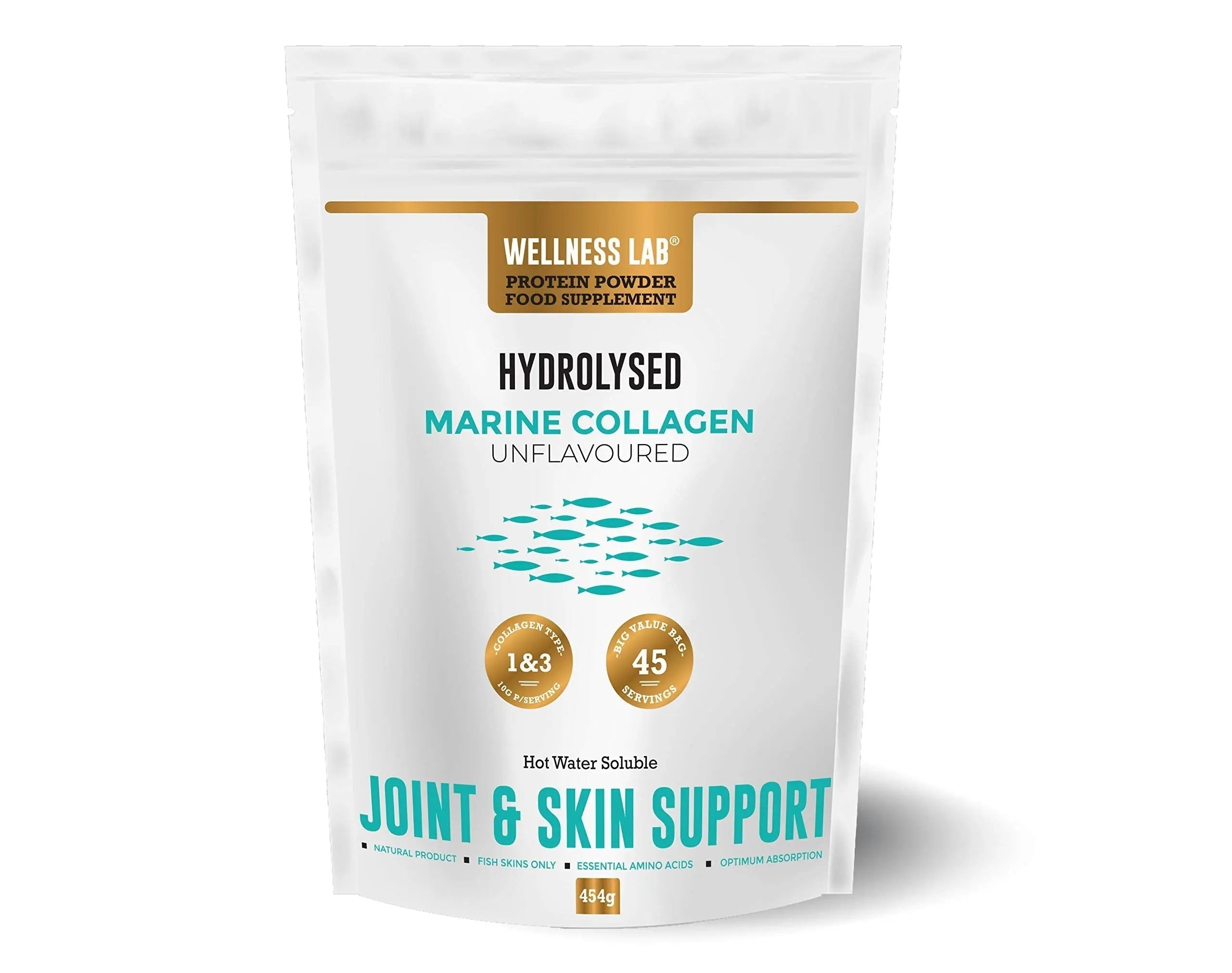 Cleanest Marine Collagen Peptides | Wellness Lab 454g | Type I,III | Highest Bioavailability Hydrolysed Protein Wellness Lab Au supplements