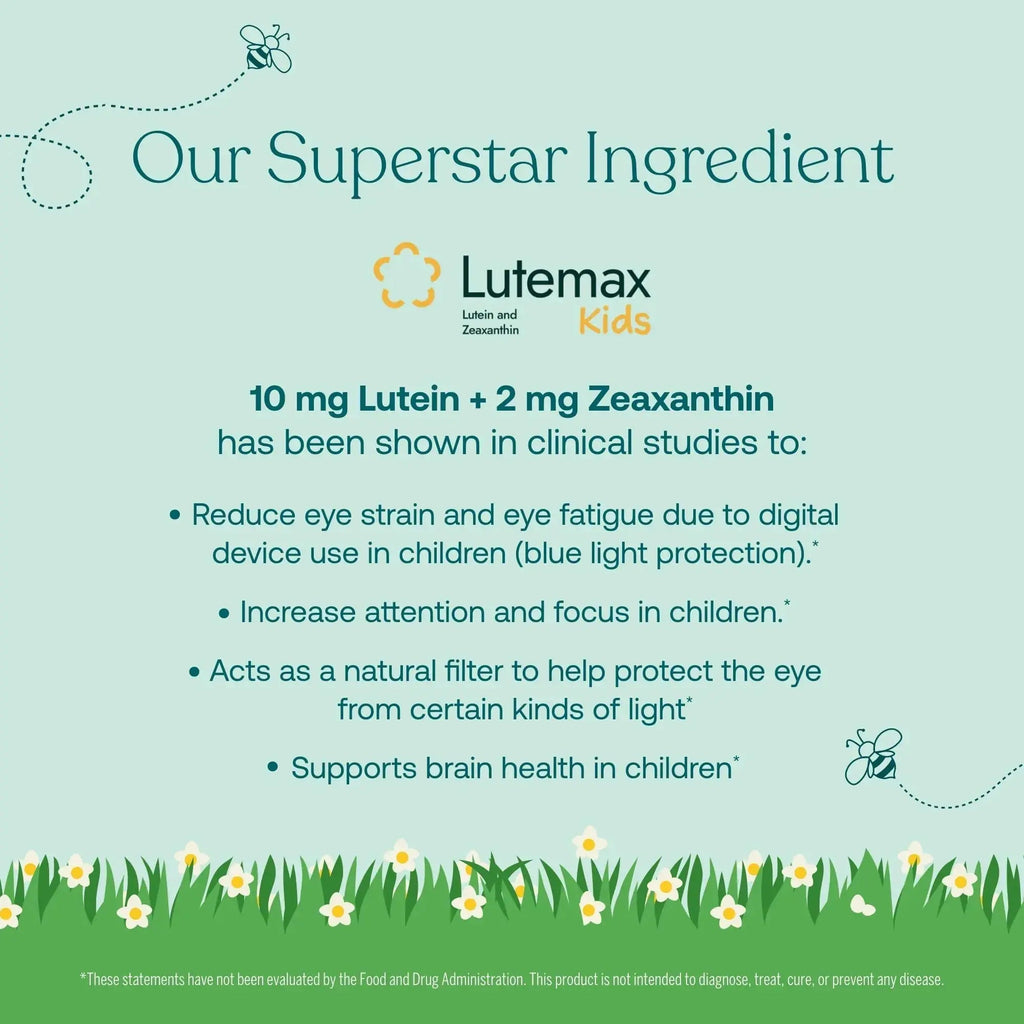True Grace True Littles Daily Kids Multi - 120 Pectin Gummies - Immune, Cognitive, Bone & Eye Support - Clinically Studied Lutemax Kids Lutein True Grace Au supplements