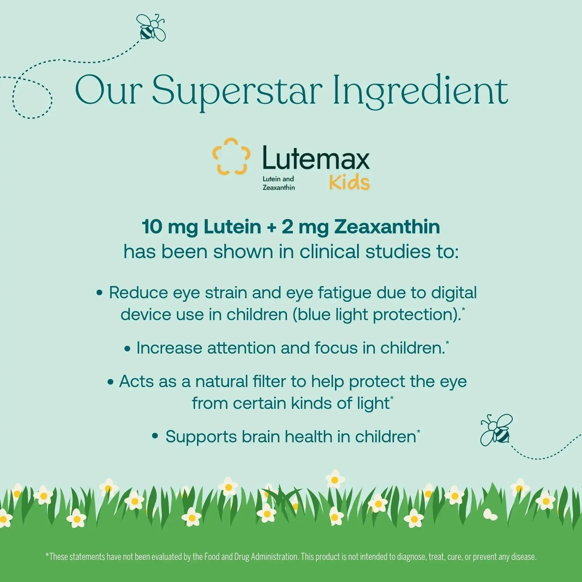 True Grace True Littles Daily Kids Multi - 120 Pectin Gummies - Immune, Cognitive, Bone & Eye Support - Clinically Studied Lutemax Kids Lutein True Grace Au supplements
