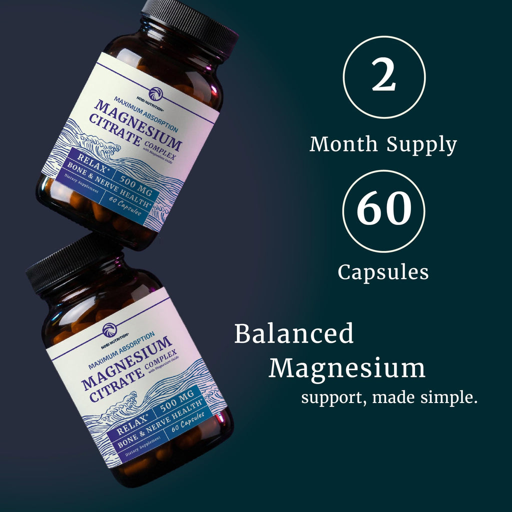 Magnesium Citrate Complex 500 MG for Constipation & Digestion Support | High Absorption Magnesium Supplement | Citrato de Magnesio | Calm & Relaxation