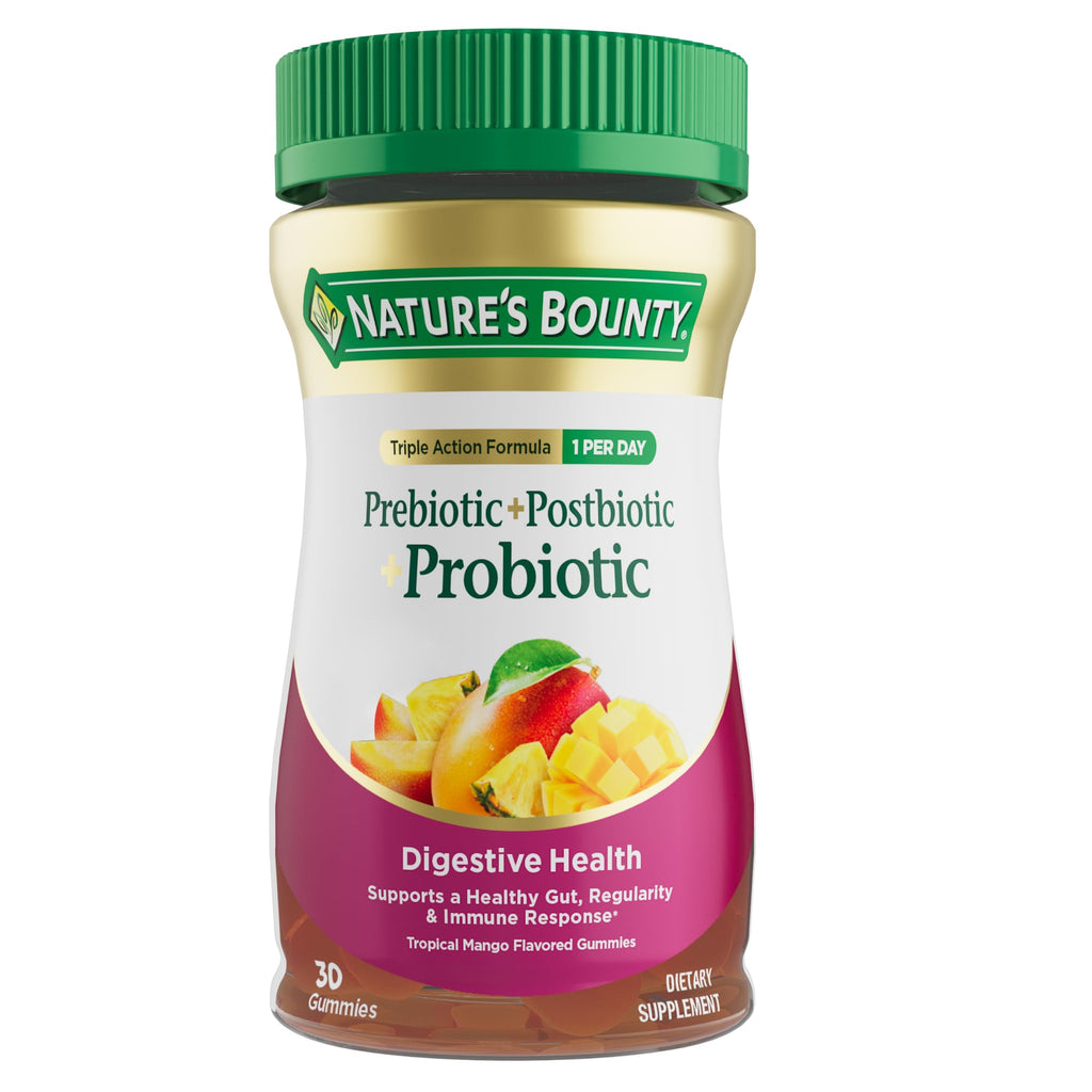 Nature’s Bounty Pre + Pro + Postbiotic Gummies for Digestive Health, Immune Support - Probiotic Gummies for Gut Health, Tropical Mango Flavor, 30 Ct Nature's Bounty Au supplements