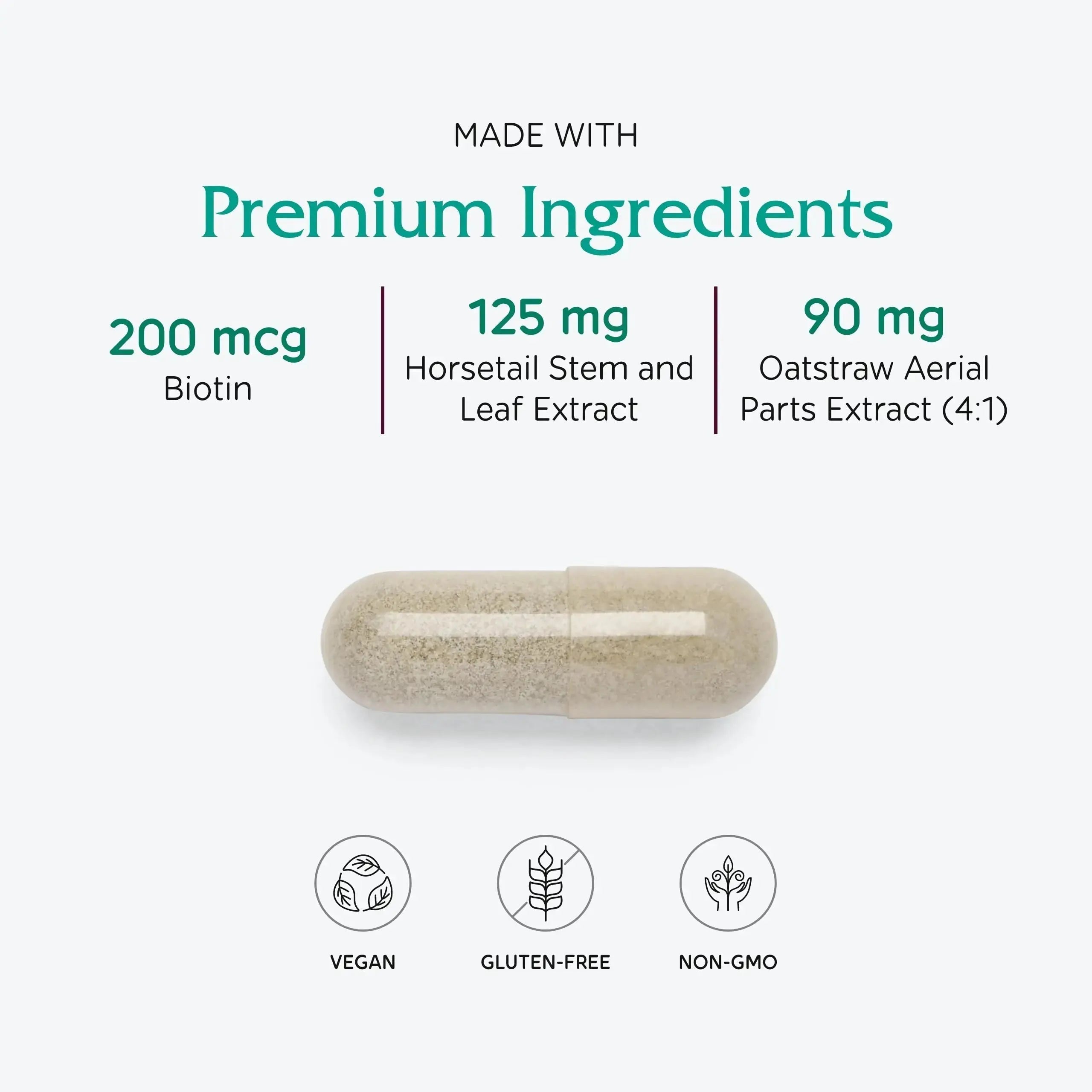 Vitanica, Luminous, Hair, Skin and Nail Support, Vegan, 60 Capsules Vitanica Au supplements