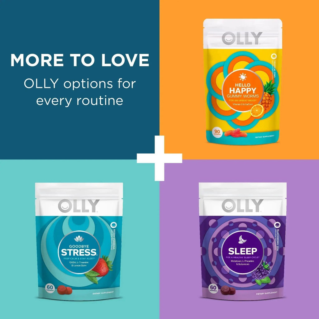 OLLY Joy Jar Gift, Easy Refillable Glass Bottle Vitamin Container, Holds Up to 120 Vitamin Gummies OLLY Au supplements