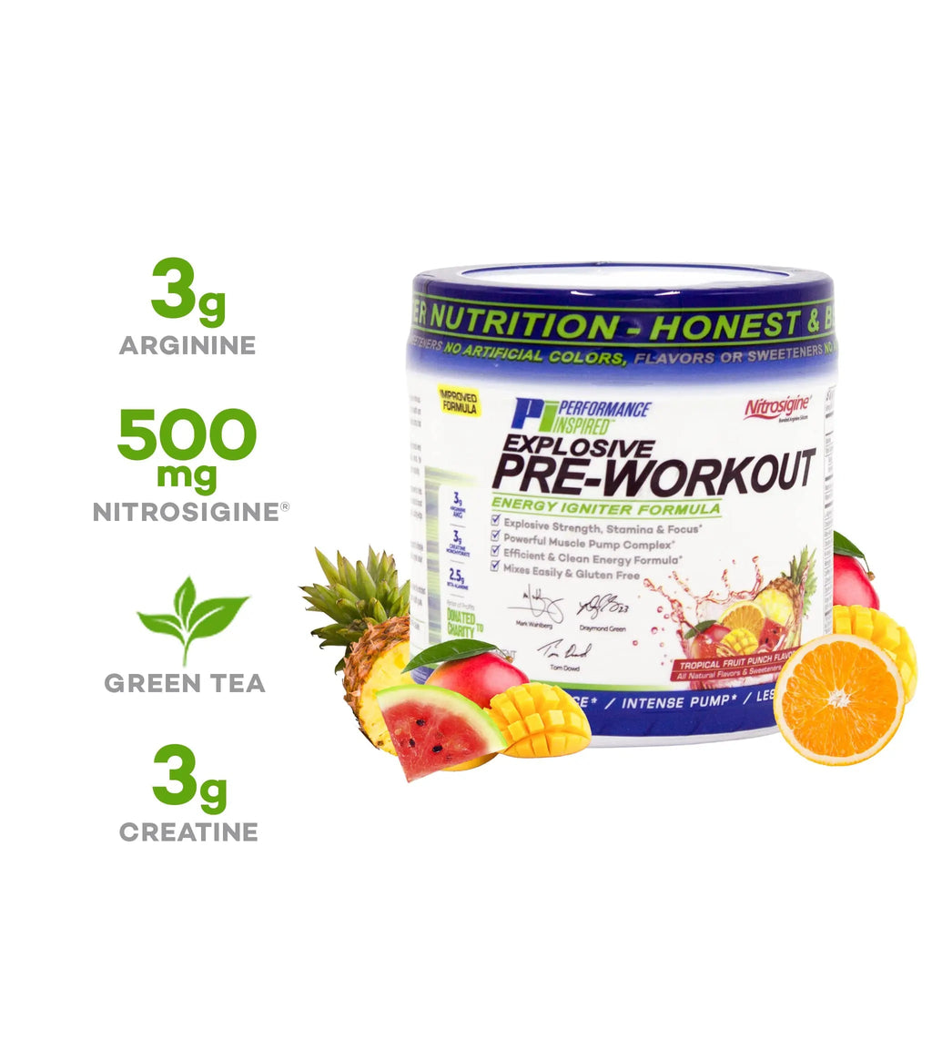 Performance Inspired Nutrition PreWorkout Powder - All Natural - G-Free & Vegan Formula PERFORMANCE INSPIRED Au supplements