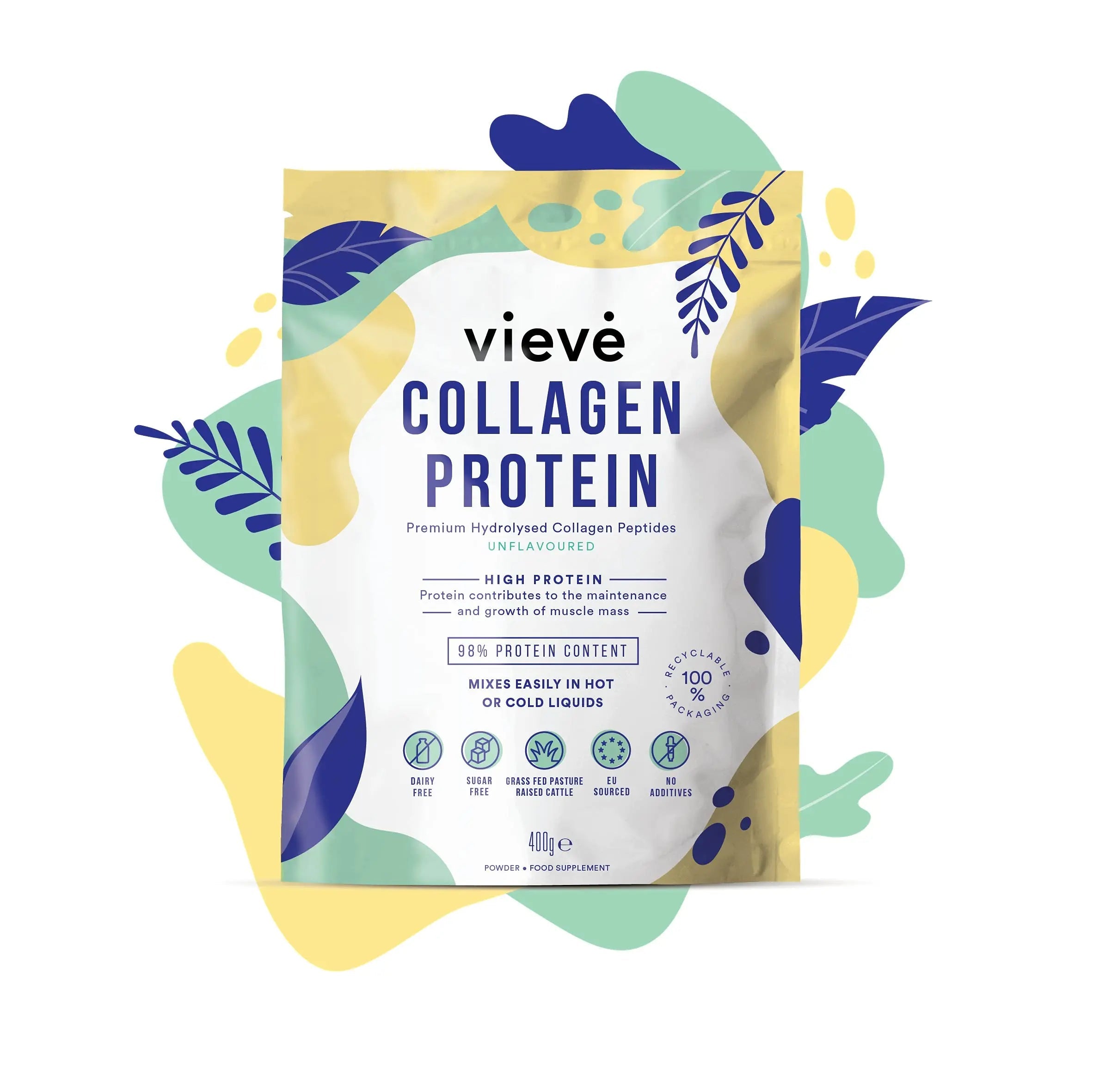 Vieve Collagen Protein Powder - Hydrolysed Bovine Peptides - Diet Support Supplement for Skin, Hair, Nail Vieve Au supplements