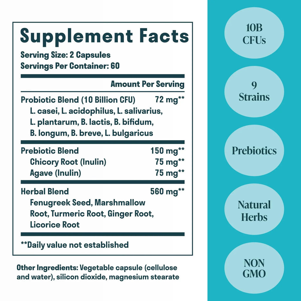 Nuven Naturals All-in-One Gut Health w/Probiotics, Prebiotics, Digestion-Supporting Herbs Nuven Naturals Au supplements