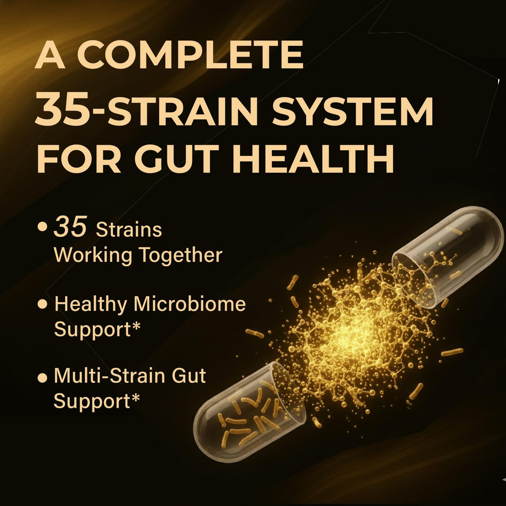 Probiotics with Prebiotics for Men and Women - 35 Strains Probiotics 100 Billion CFU for Gut & Digestive Health, Vegan Acidophilus Probiotic Supplement