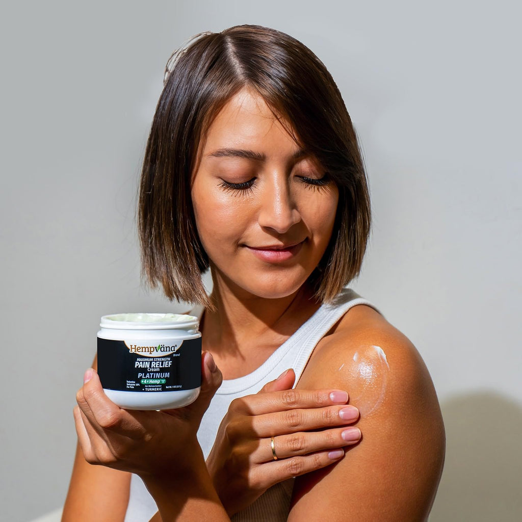 Hempvana Platinum Maximum Strength Relief Cream 4X Hemp for Muscles, Joints, Back, Knees, Shoulders, Neck, Elbows, Hands, Feet. AS SEEN ON TV. Odor-Free, Non-Greasy, Quickly Absorbs, 4X More Hemp Hempvana Au supplements