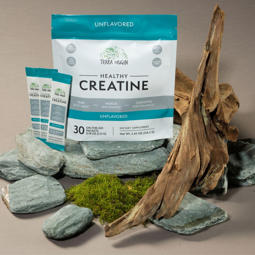 TERRA ORIGIN Healthy Creatine Micronized Monohydrate Powder | 30 Stick Packs | Support for Muscle and Cognitive Performance* | Supplement for Women and Men