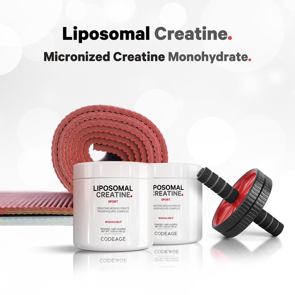 Codeage Liposomal Creatine Powder Supplement, Pure Creatine Monohydrate 5000mg, Pre Workout & Post Workouts - Unflavored Creatine, Micronized Creatine Powder - Creatinine for Sports - 30 Servings Codeage Au supplements