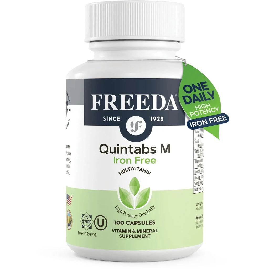 FREEDA One Daily Multivitamin Without Iron – Quintabs-M Iron-Free – Kosher, Balanced Multivitamin Supplements for Adults FREEDA Au supplements