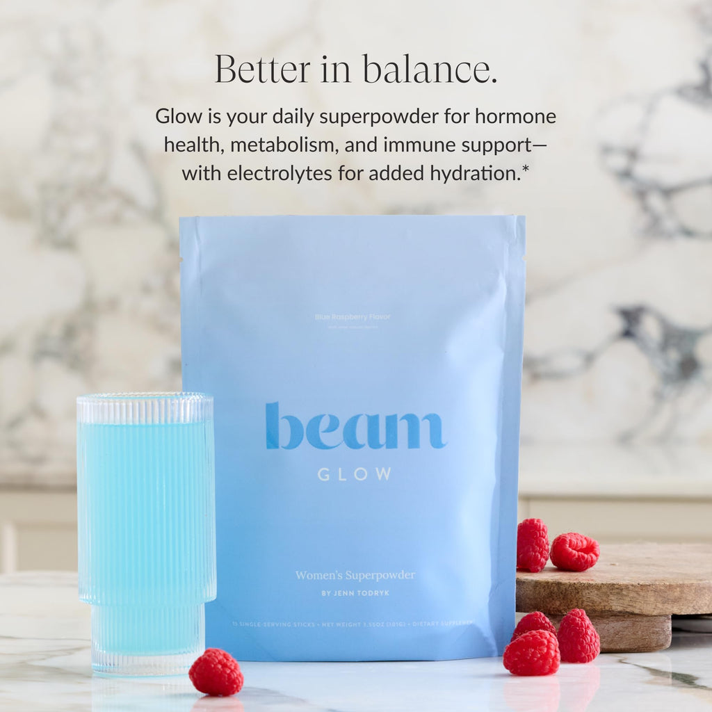 Beam Glow Hormone Balance Supplement for Women – Cortisol Supplement for Women, PMS Relief Supplement, Perimenopause & PCOS Support, Womens Vitamins, Thyroid Support with Ashwagandha & Selenium Beam Au supplements