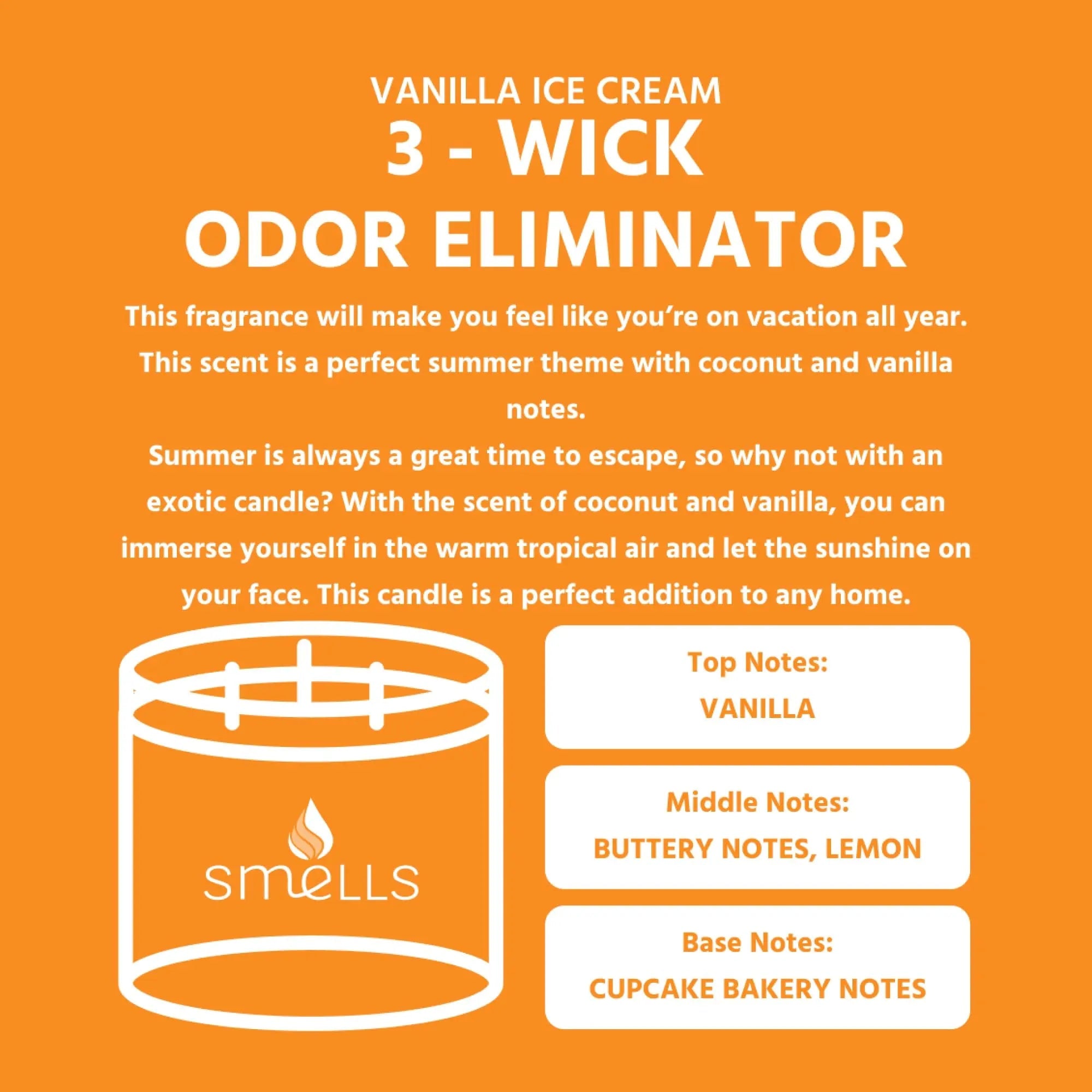 Smells - Odor Eliminator - Premium Soy Wax Jar Scented Candle 12oz. and 16oz. - 100% Cotton Single Wick SmellS Au supplements