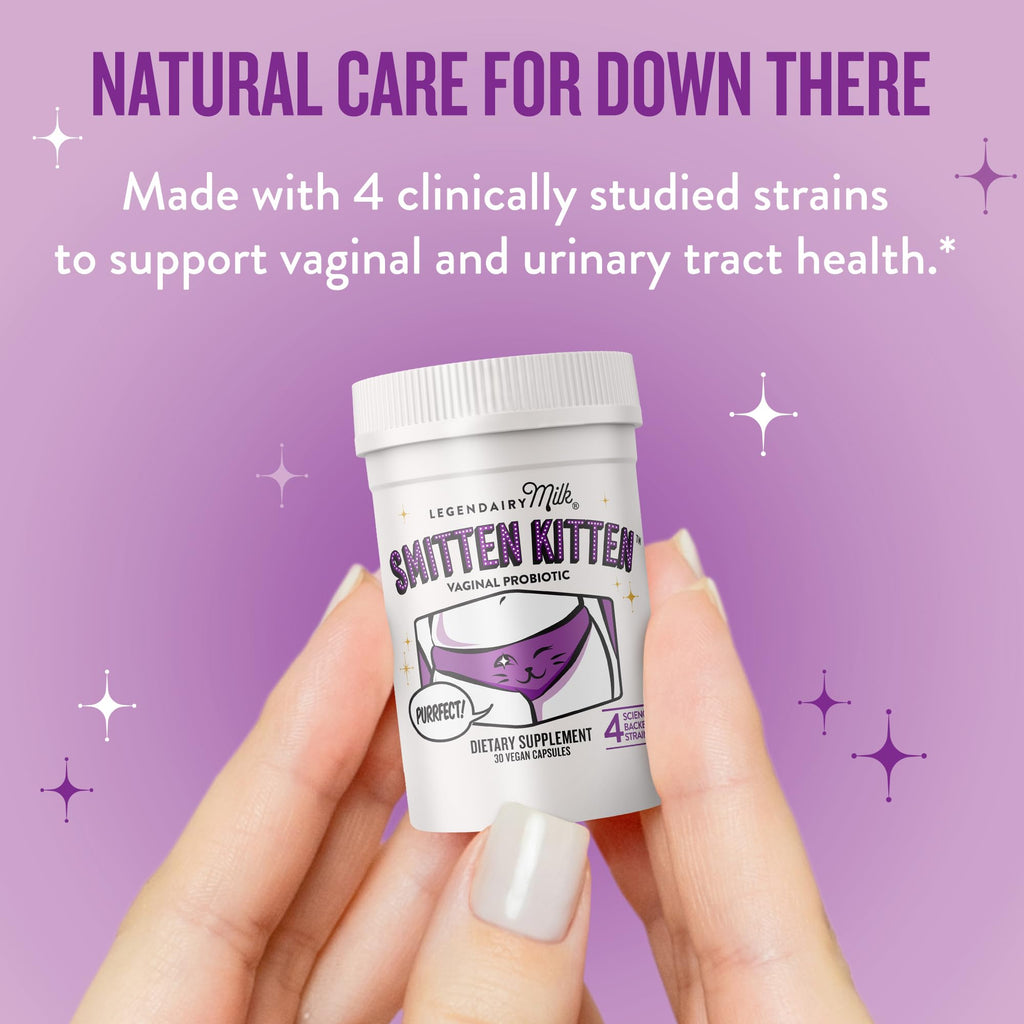 Legendairy Milk Smitten Kitten™ - Vaginal Probiotics for Women - Clinically-Studied Probiotics Lactobacillus Reuteri for Women's Vaginal Health