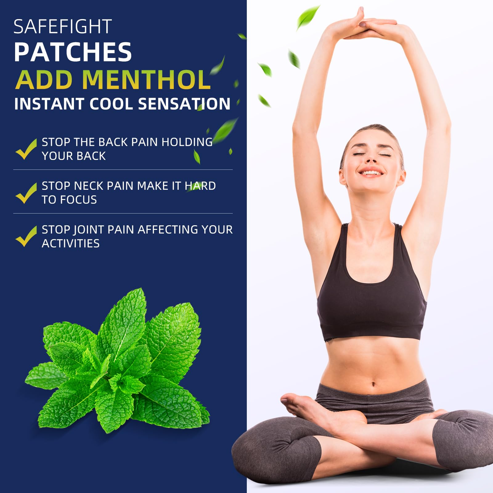 SafeFight 4% Lidocaine Pain Relief Patches 32 Count - Maximum Strength Relief for Back, Neck, Shoulder, Joint & Muscle Pain, Add Menthol, 12 Hour Long Lasting Relief Pains SafeFight Au supplements