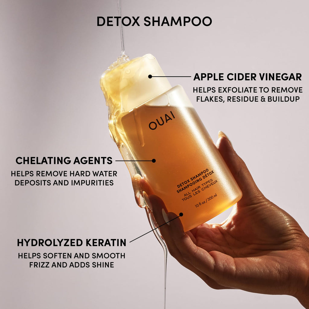 OUAI Hair Care Set - Clarifying Shampoo & Exfoliating Scalp Scrub - Deep Cleansing & Balancing - Hair Care Kit with Detox Shampoo & Travel Size Sugar Scrub for Scalp (2 Count) OUAI Au supplements