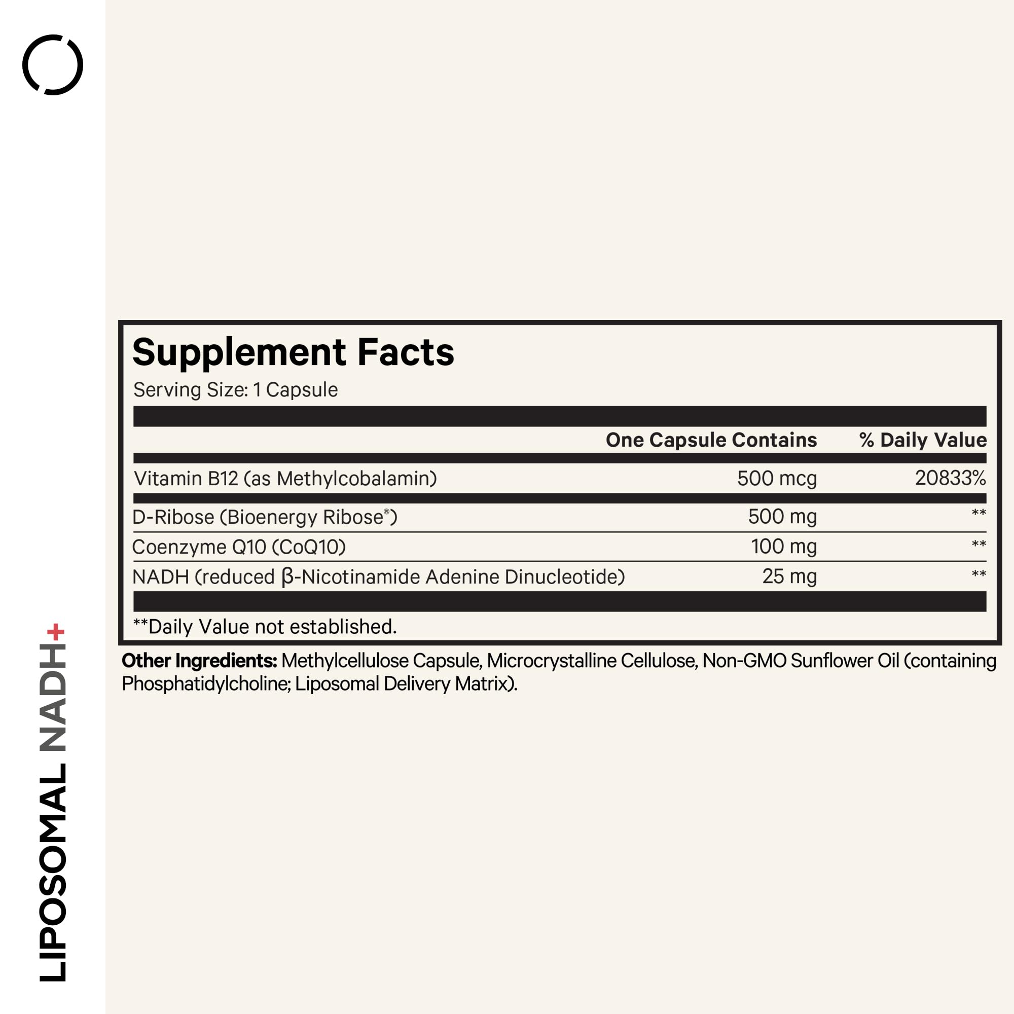 Codeage Liposomal NADH+ Supplement - NADH, Vitamin B12, D-Ribose as Bioenergy Ribose, CoQ10-2-Month Supply - Liposomal Delivery - β-Nicotinamide Adenine Dinucleotide Pills - Non-GMO - 60 Capsules Codeage Au supplements