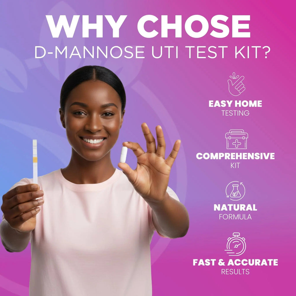 Pelvana D-Mannose UTI Kit for Women – UTI Test Strips & D-Mannose Supplement, At-Home Testing, Maintains Healthy Urinary Tract Balance, Flushes Impurities – 3 Bottles (120 Capsules) + 50 Test Strips Pelvana Au supplements