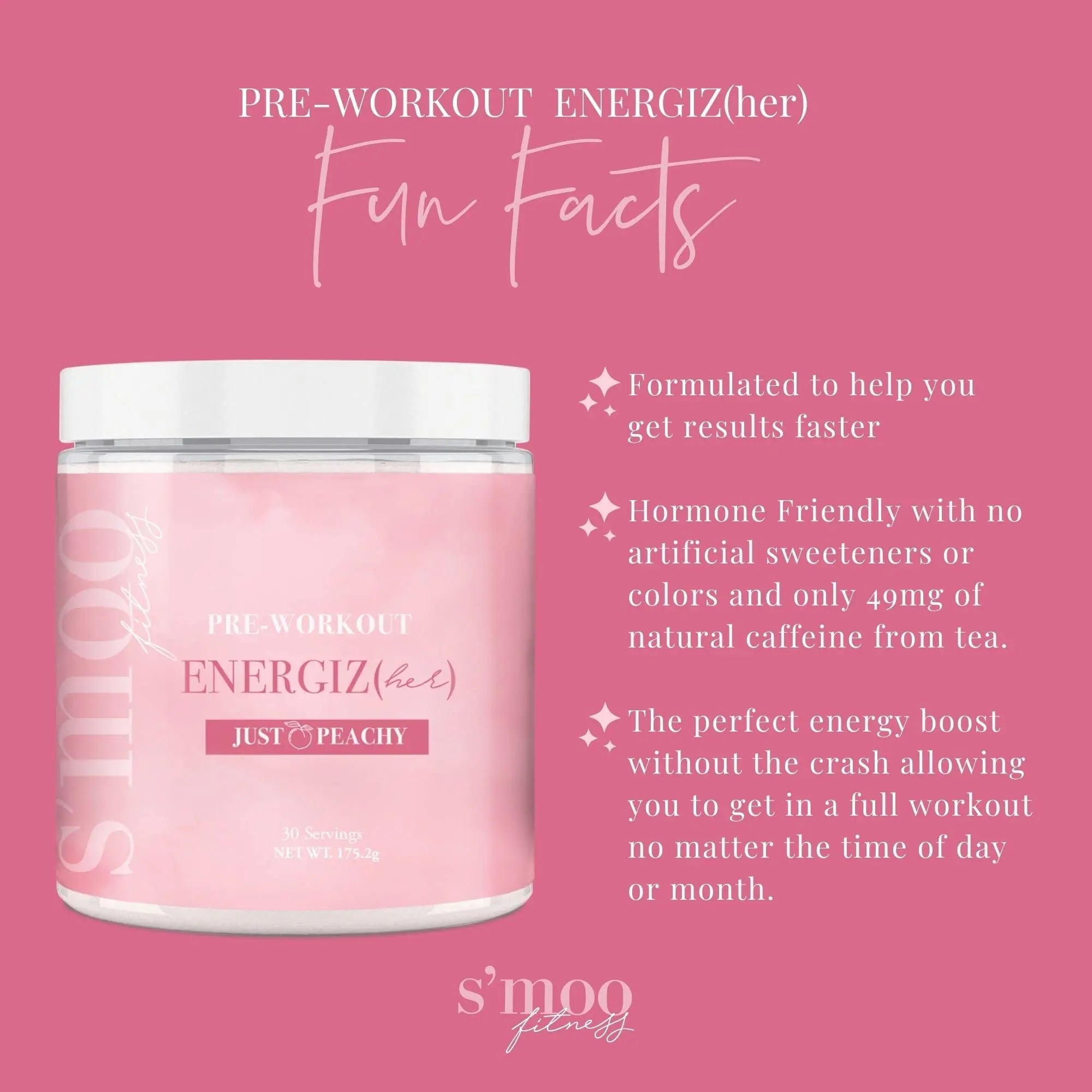 S'moo ENERGIZ(her) Pre Workout Supplement - Preworkout Energy Powder - 30 Servings S'moo Au supplements