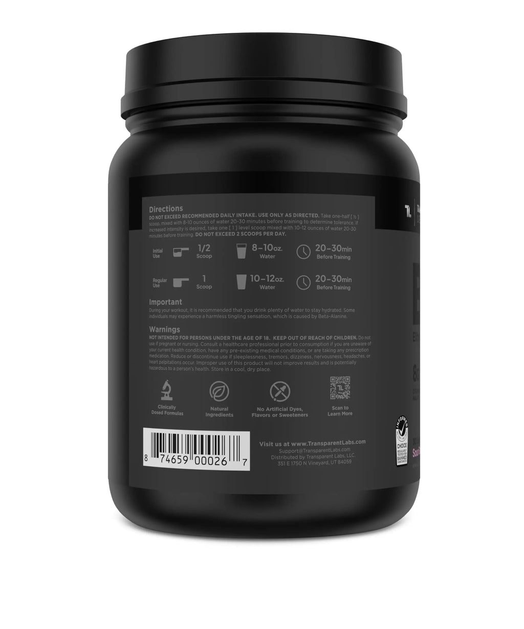 Transparent Labs Bulk Black - Sour Gummy - 30 Servings Transparent Labs Au supplements