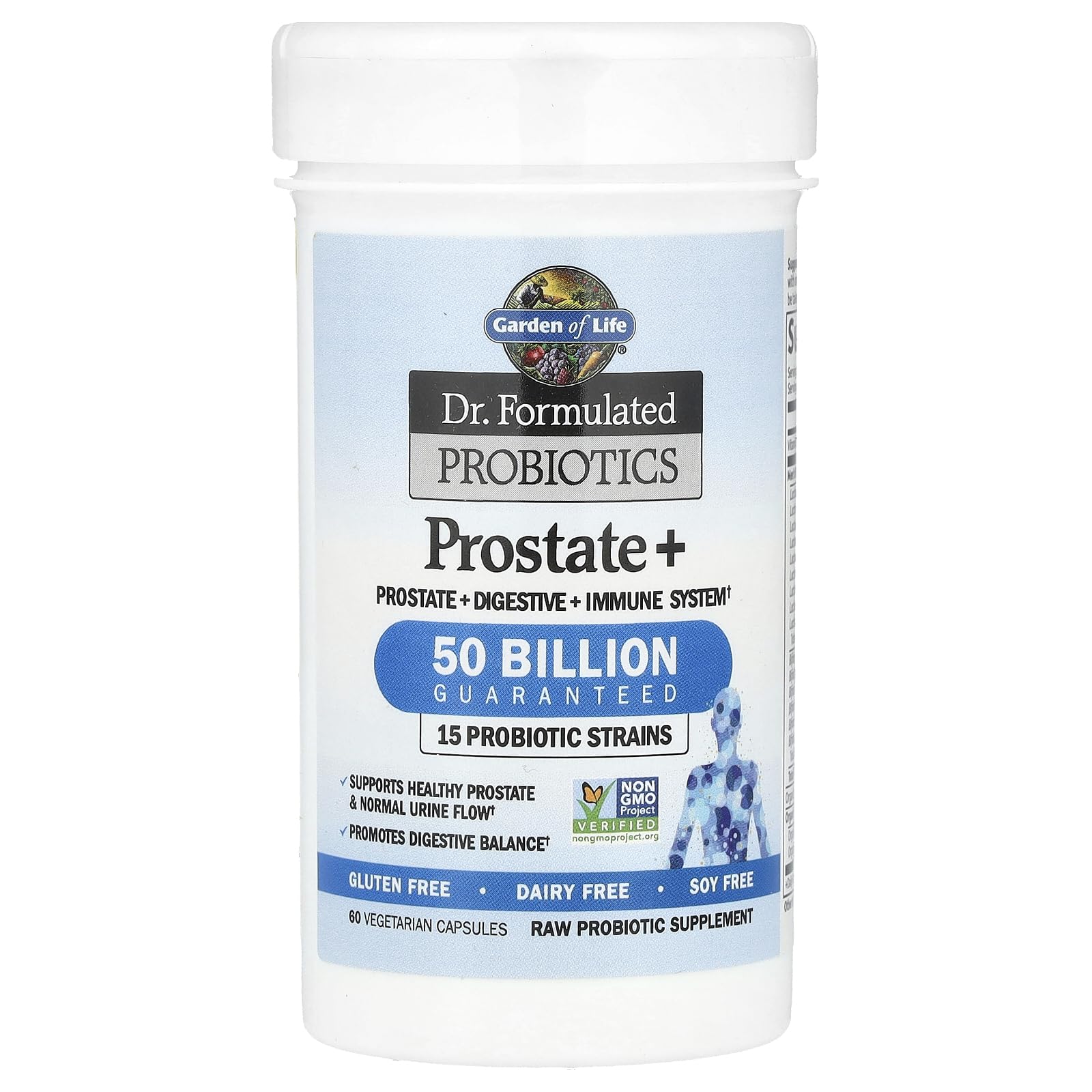 Garden of Life Dr. Formulated Probiotics Prostate+ - Acidophilus and Probiotic Supports Healthy Prostate and Digestive Balance - Shelf Stable