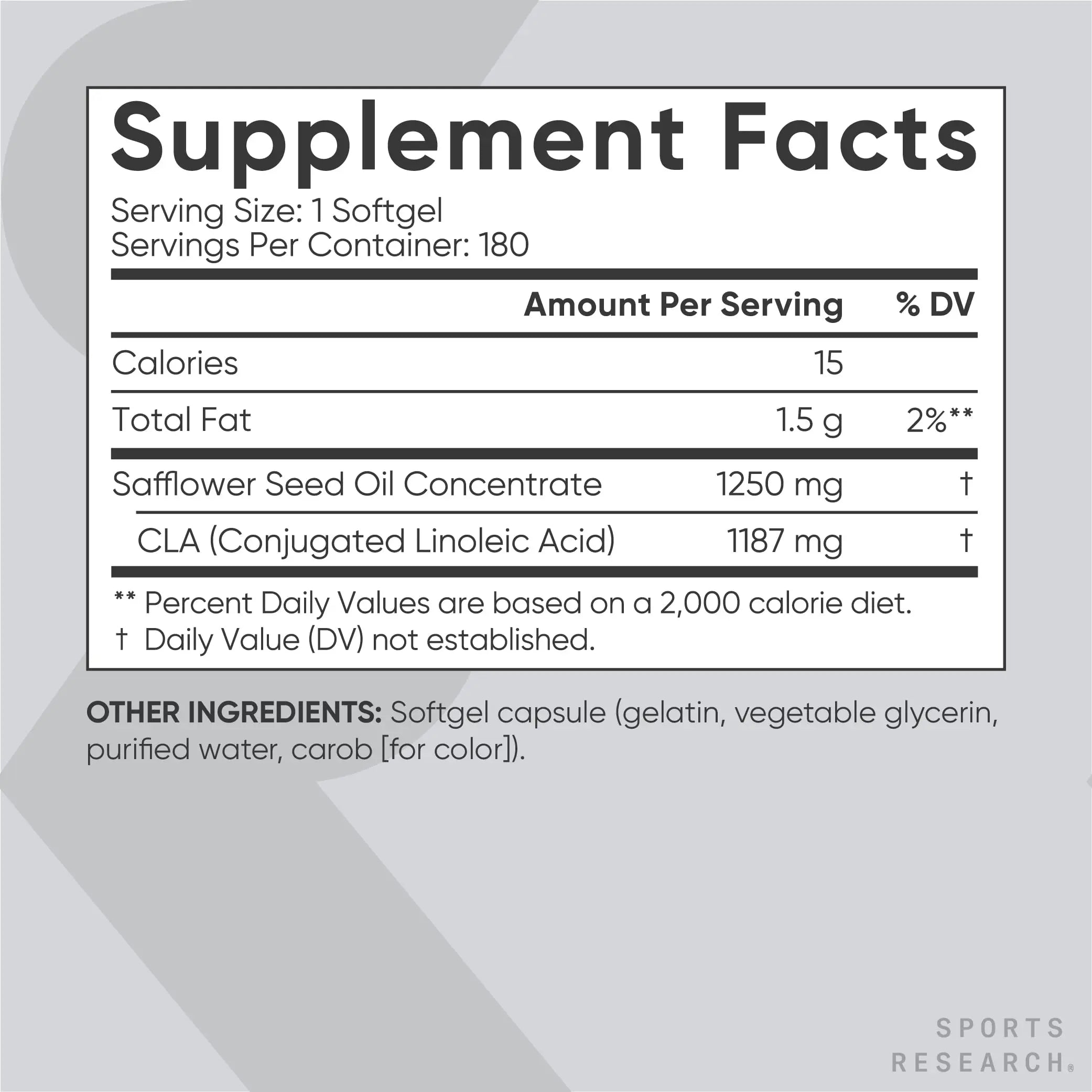 Sports Research CLA - 1250mg with Active Conjugated Linoleic Acid for Men and Women Sports Research Au supplements
