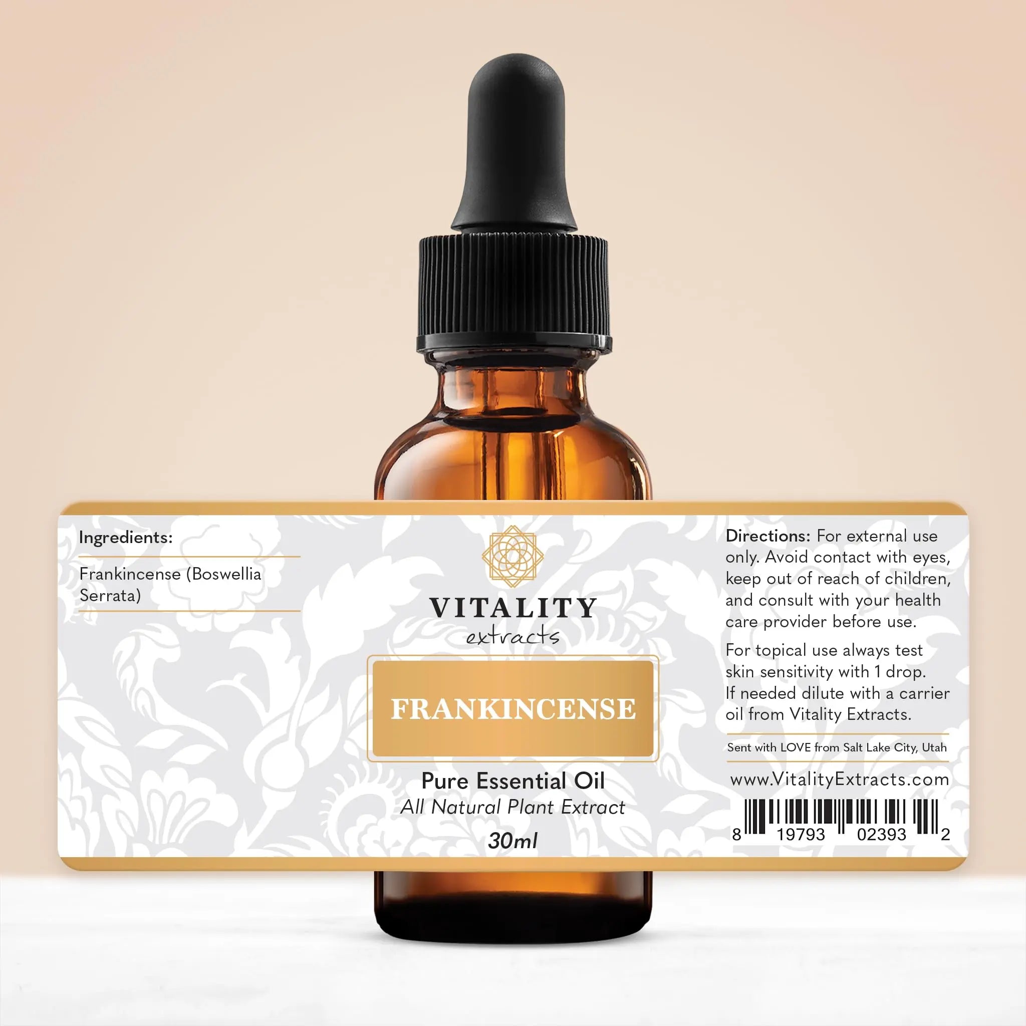 Vitality Extracts Frankincense Essential Oil - 30ml, Boswellia Serrata, Aromatherapy, Skin Care Vitality Extracts Au supplements