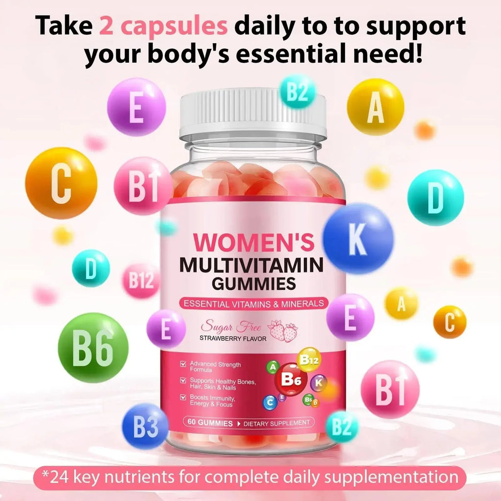 Women's Multivitamin Gummy, Vitamins A, C, D, E, K, B6, and B12 Womens Daily Multivitamin Gummy for Hair,Skin & Nails, Immune Energy Frovetani Au supplements