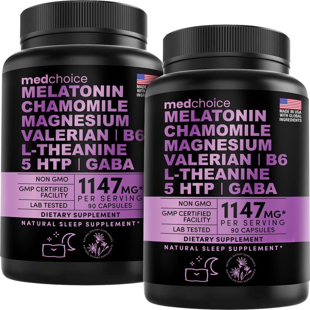 10-in-1 Melatonin Capsules - Melatonin 5mg Natural Sleep Aid for Adults MEDCHOICE Au supplements