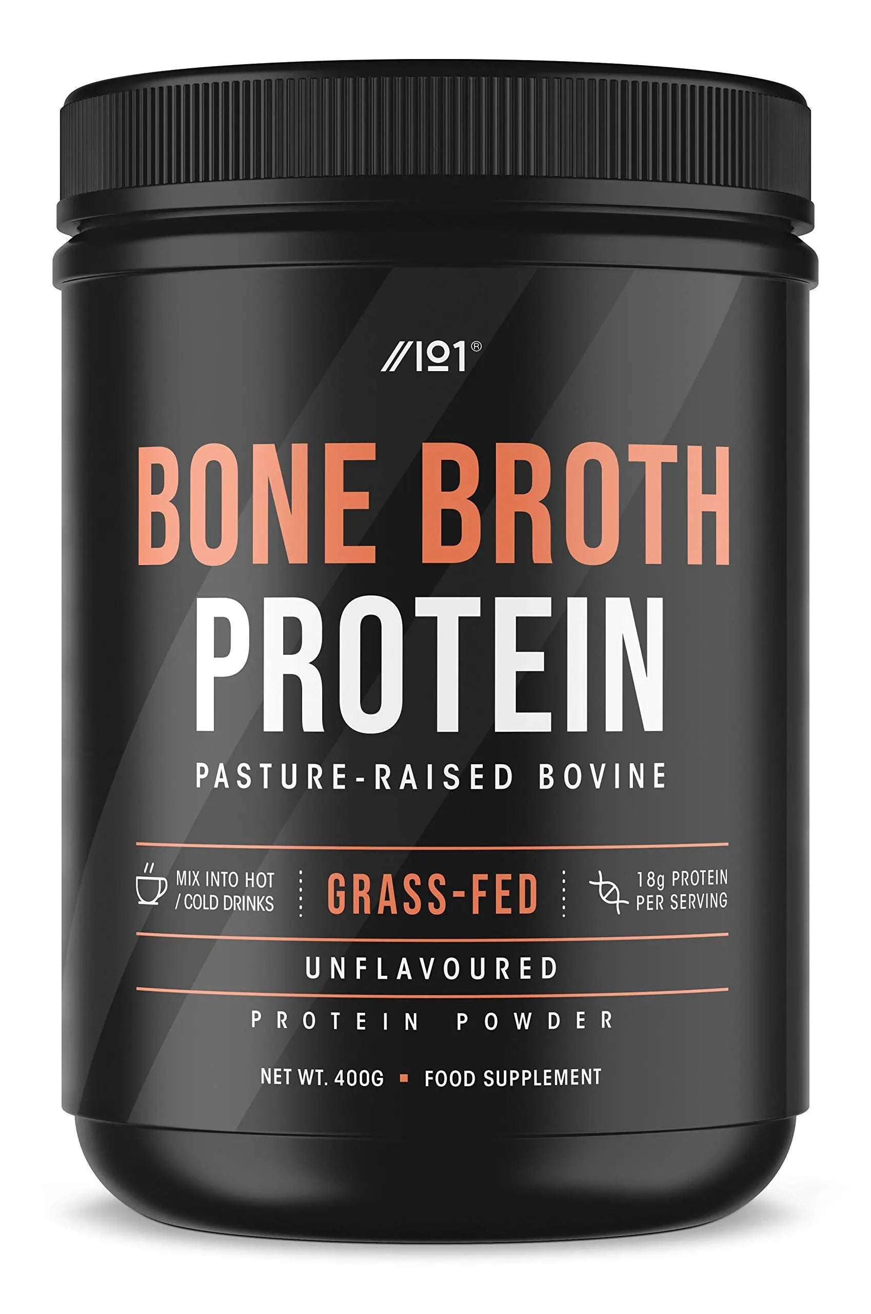 Bone Broth Beef Protein Powder - 400g - Unflavoured - 100% Grass-Fed & Pasture Raised Beef ALPHA01 Au supplements