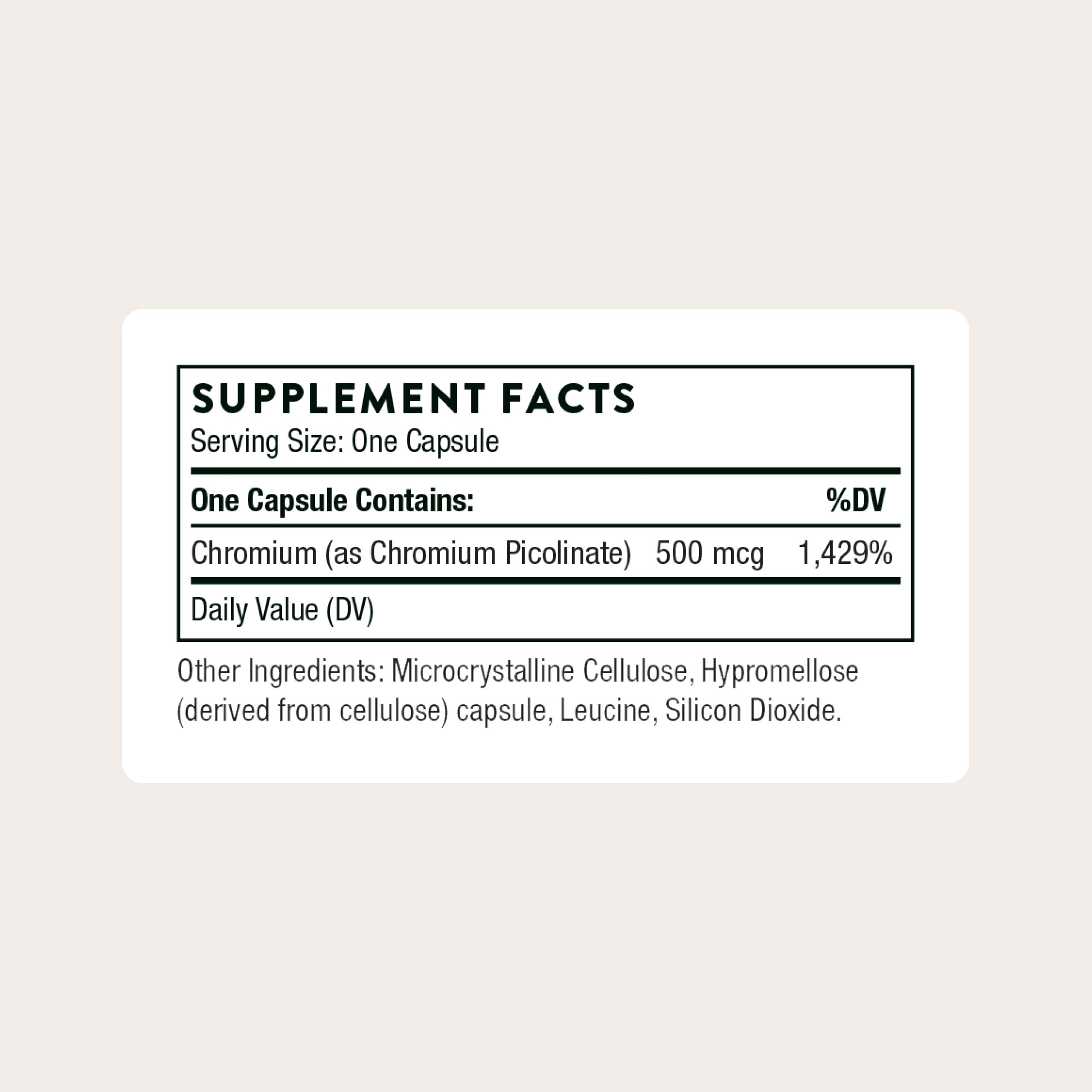 THORNE - Chromium Picolinate - Essential Mineral Supplement for Healthy Metabolism Support - Supports Carbohydrate Cravings*