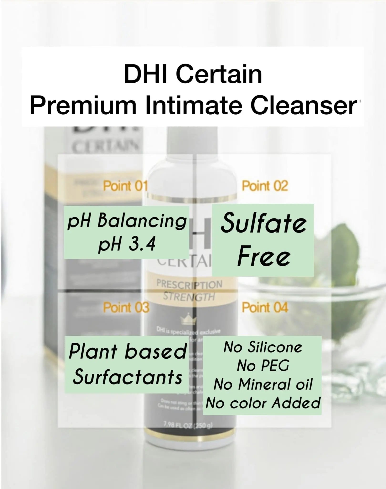 DHI PROBIOTIC Certain Intimate Wash for Men with 3 kinds of probiotics plus 20 Premium Natural DHI Au supplements