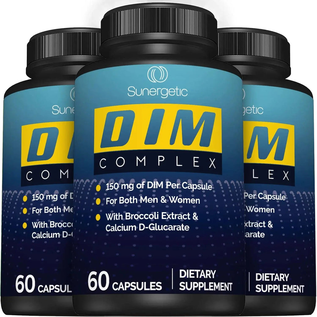 Premium DIM Supplement–Includes 150mg DIM (diindolylmethane), Broccoli, Calcium D Sunergetic Au supplements