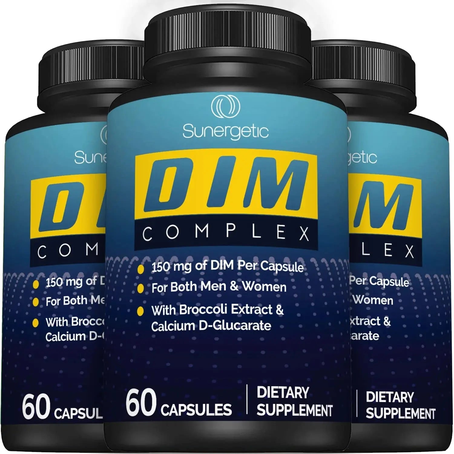 Premium DIM Supplement–Includes 150mg DIM (diindolylmethane), Broccoli, Calcium D Sunergetic Au supplements