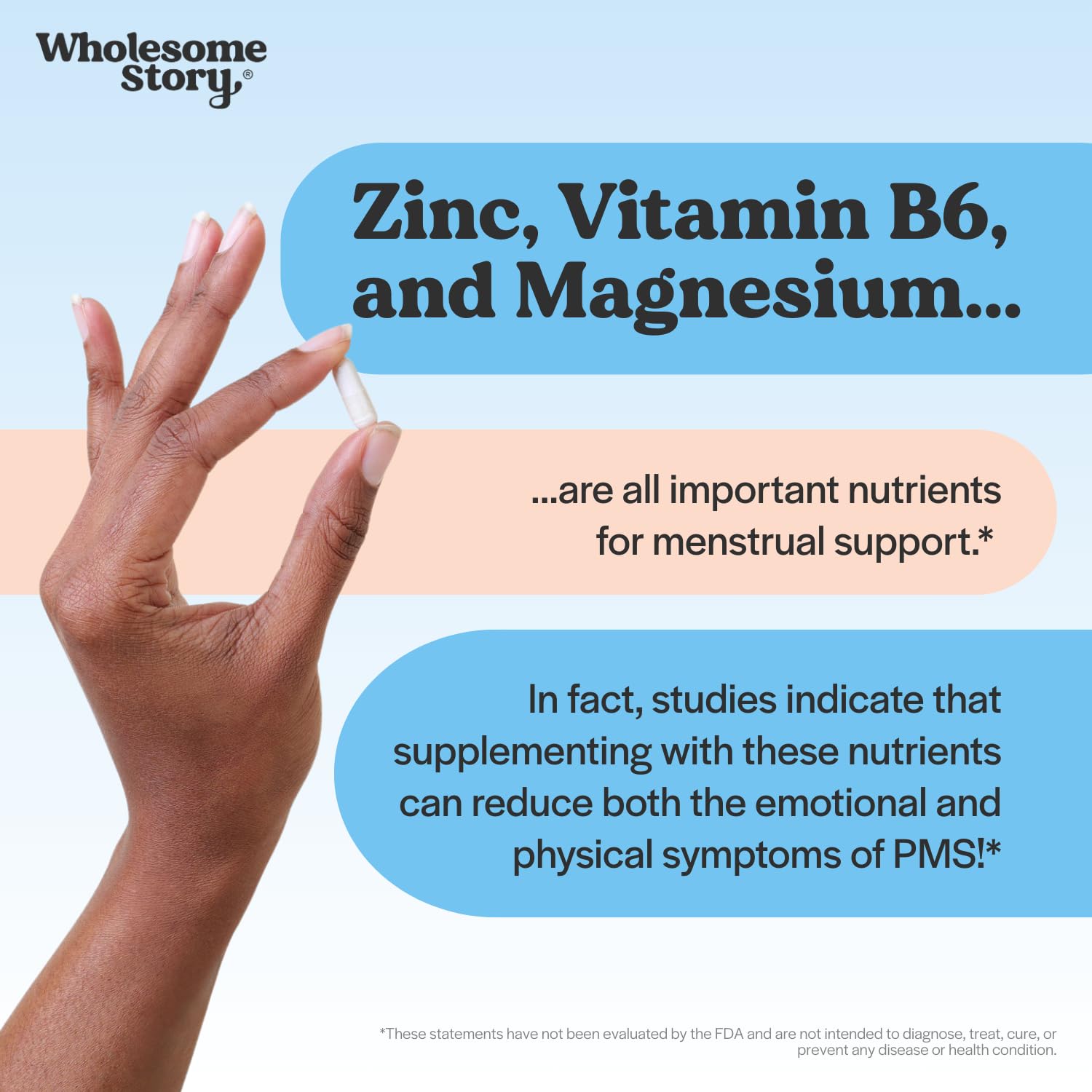 Zinc Picolinate, Magnesium Glycinate Supplements with P5P Vitamin B6 | Magnesium and Zinc Vitamin | Reproductive & Fertility Health, Hormone Balance, Immune System Support | 30 Day Supply Wholesome Story Au supplements