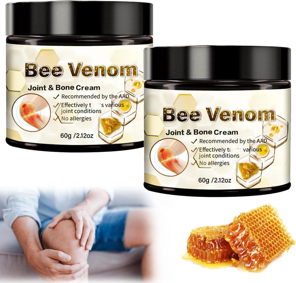ArthroEase Bee Venom Arthritis Cream, Joint & Muscle Soothing Bee Venom Cream, Professional Bee Venom Joint Cream, Bee Venom Joint Gel - Specially for for Back, Neck, Hands, Knee (2 Bottle) Lmoy Au supplements