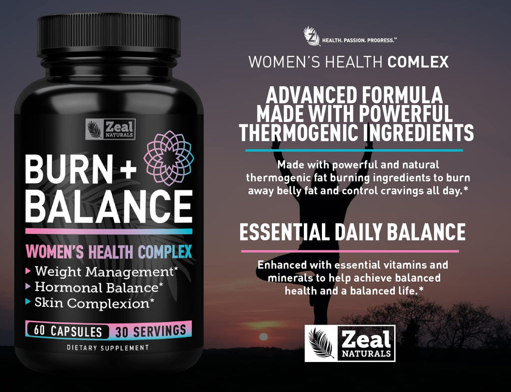 Zeal Naturals Weight Loss Support for Women + Daily Balance Vitamins (Iron, Vitamin D, Setria®, Folate) Premium Diet Support Pills for Women+ Multivitamin and Hormone Support Zeal Naturals Au supplements
