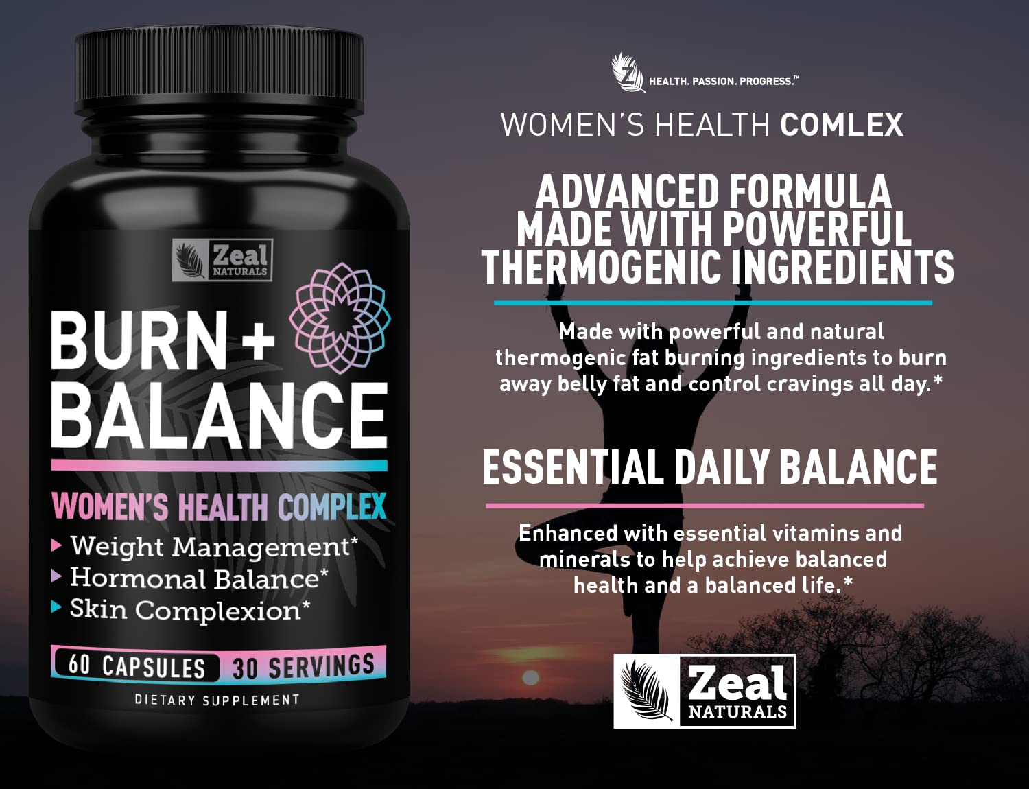 Zeal Naturals Weight Loss Support for Women + Daily Balance Vitamins (Iron, Vitamin D, Setria®, Folate) Premium Diet Support Pills for Women+ Multivitamin and Hormone Support Zeal Naturals Au supplements