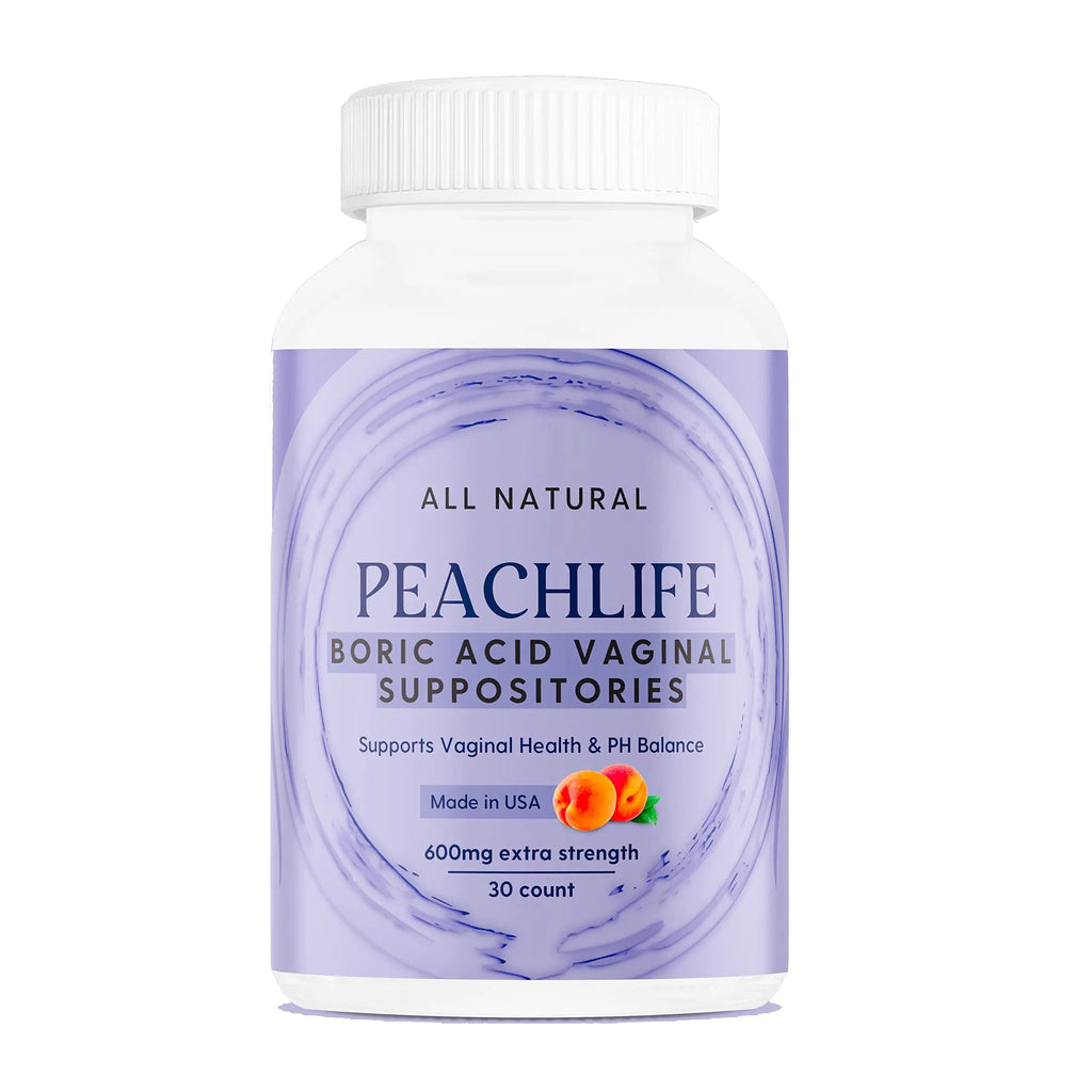 Peachlife Boric Acid Suppositories in Vegetable Capsules - USA Made - Vaginal pH Peachlife Au supplements