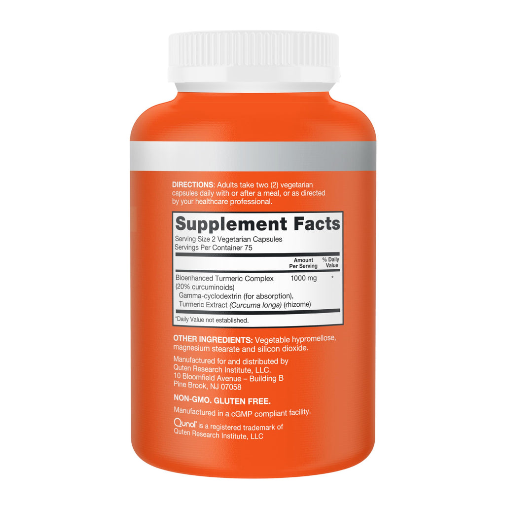 Qunol Turmeric Curcumin Supplement, 1000mg with Ultra High Absorption, for Joint Support, Extra Strength Capsules, 150 Count