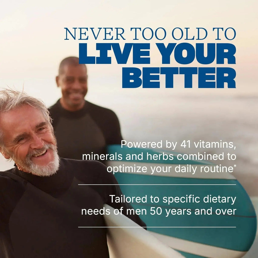 Swisse Daily Multivitamin for Men 50 and Over | 39 Vitamins, Antioxidants and Minerals + Adaptogens | Energy & Immune Support | Swisse Au supplements