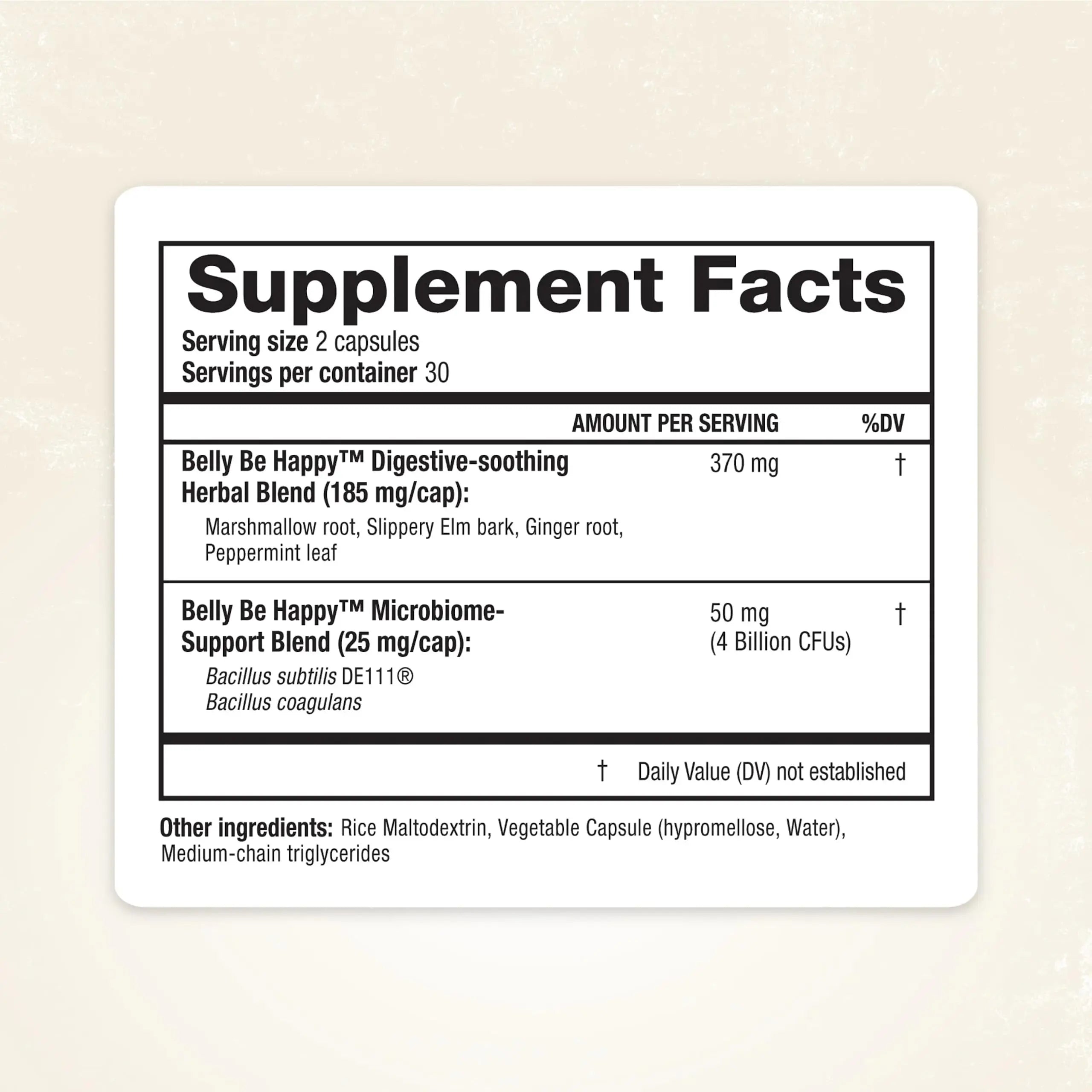 RidgeCrest Herbals Belly Be Happy - 60 Capsules - Digestive Comfort Support - Non-GMO RidgeCrest Herbals Au supplements