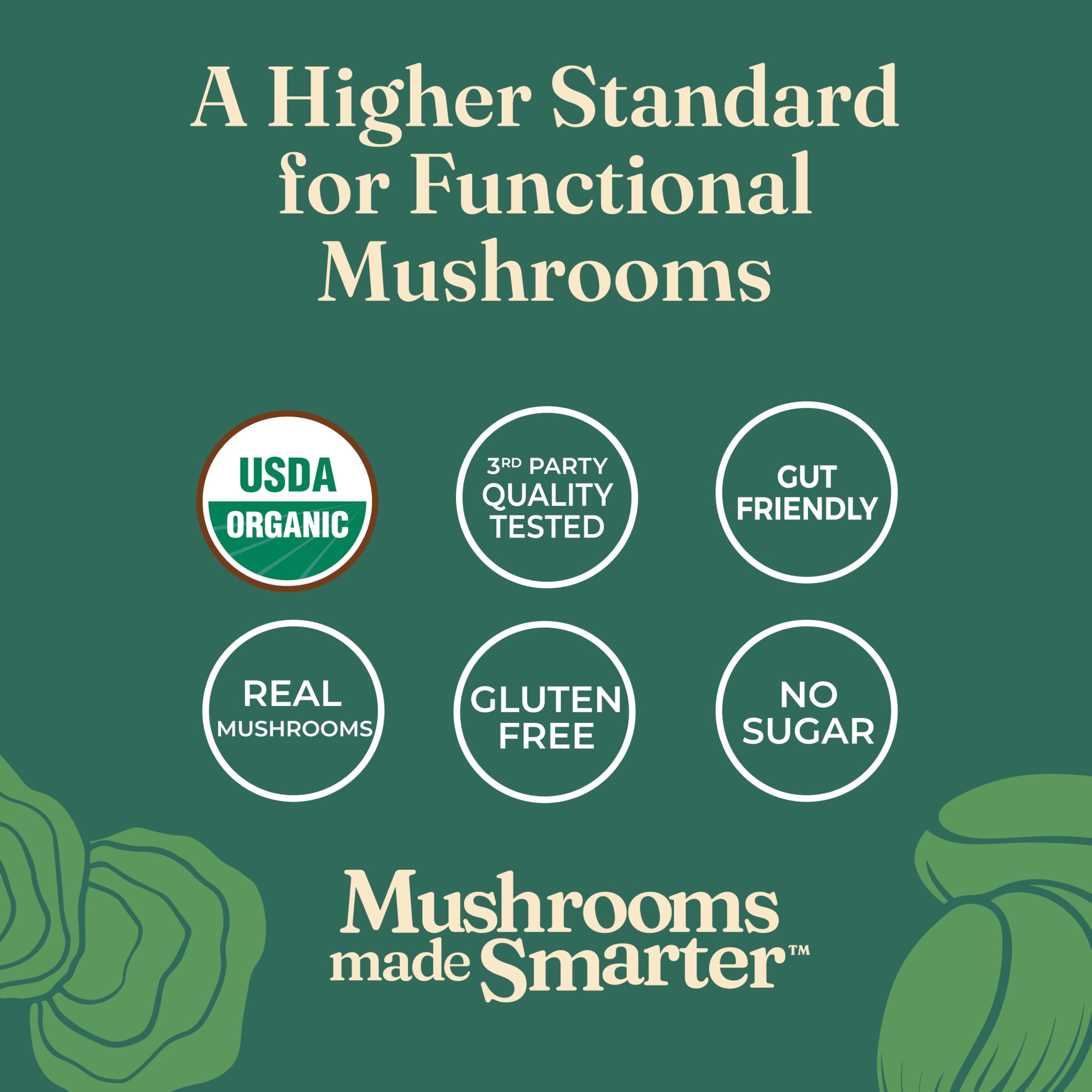 Four Sigmatic Gut Health Mushroom Blend | Organic Mushroom Powder Complex with Turkey Tail, Lion’s Mane, Cordyceps, Chaga, Probiotics and More