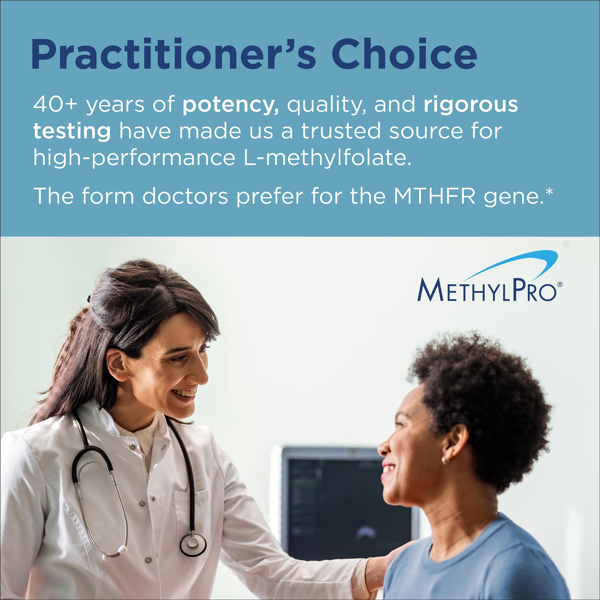 MethylPro 15mg L-Methylfolate (30 Capsules) - Professional Strength Active Methylfolate, 5-MTHF Supplement for Mood, Brain Health + Immune Support,