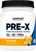 Nutricost Pre-X Xtreme PreWorkout Powder Complex, Peach Mango, 60 Servings, Vegetarian Nutricost Au supplements