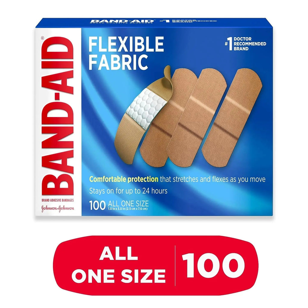 Band-Aid Brand Flexible Fabric Adhesive Bandages for Wound Care and First Band-Aid Au supplements