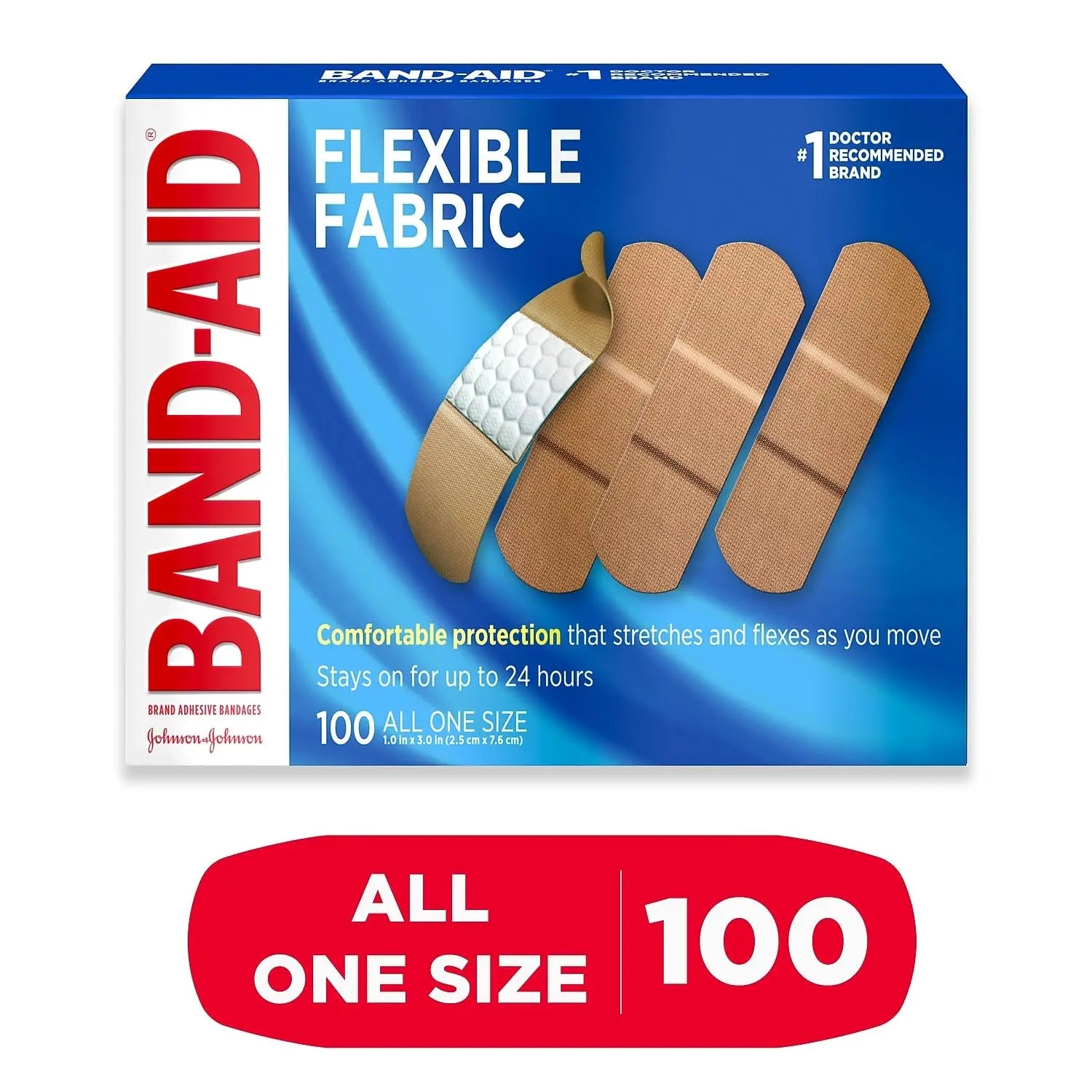 Band-Aid Brand Flexible Fabric Adhesive Bandages for Wound Care and First Band-Aid Au supplements
