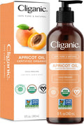 Cliganic Organic Apricot Oil, 100% Pure (8oz) - For Skin, Hair & Face | Natural Cold Pressed Unrefined Cliganic Au supplements