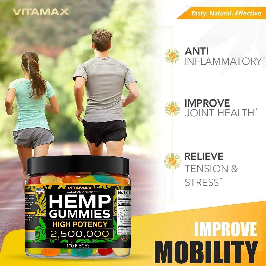 Vitamax Hemp Gummies - Great for Peace & Relaxation - 2,500,000 - Natural Fruit Flavors Vitamax Au supplements
